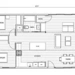 Floorplan diagram of the Connect 3 ADU by Connect Homes.