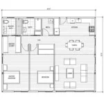 Floorplan for the Connect 4 ADU by Connect Homes.