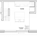 Main level floorplan for the Emerald mini home and ADU by Dvele.