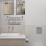 Bathroom image of the Angora modular modern cottage by Dvele.