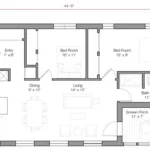 GO Home by GO Logic 1,000 ft² plan A floorplan.