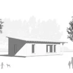 GO Home by GO Logic 600 ft² ADU rendering rear view.